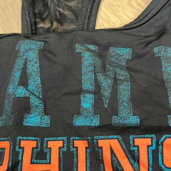 Victoria’s Secret pink Miami Dolphins lace sports bra size large - Picture 2 of 4